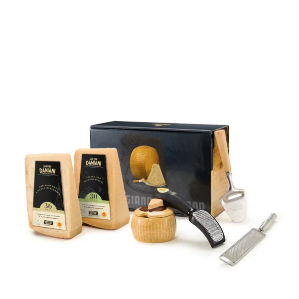 Confezione regalo con grattugia - Scatola blu